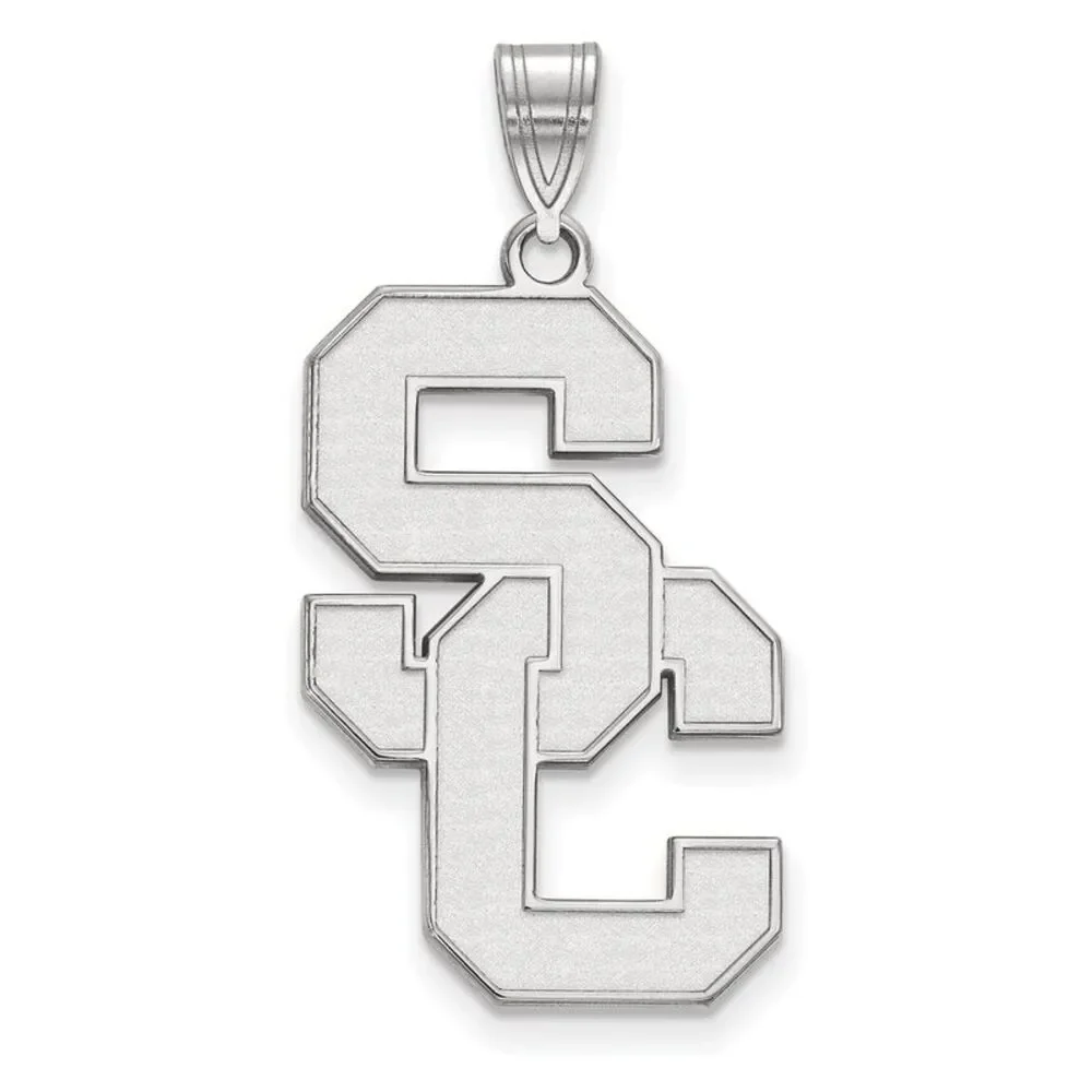 10K White Gold University of Southern California XL Pendant